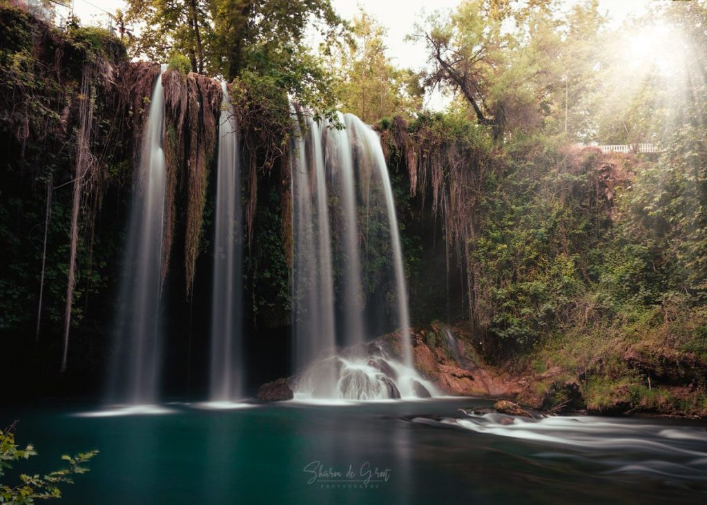 hidden tropical waterfall